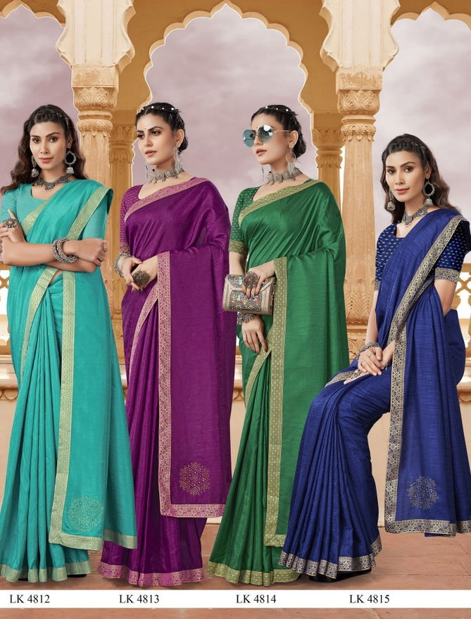 Laxminam Srh 3 Designer Party Wear Wholesale Vichitra Silk Sarees
